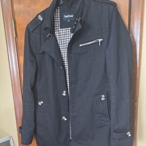 Goodfellow & Co Black Military Field Jacket Asymmetrical Design